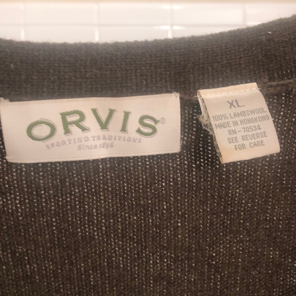 Orvis Men’s Cardigan 100% lambs wool